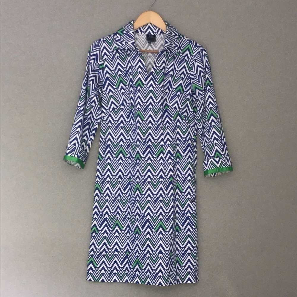 Melly M Lilly Blue Green Tunic Dress 4 - Picture 6 of 6